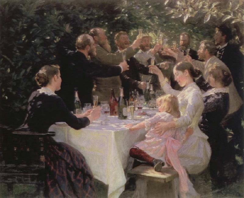 Peder Severin Kroyer hip hip hurrah artists party at skagen